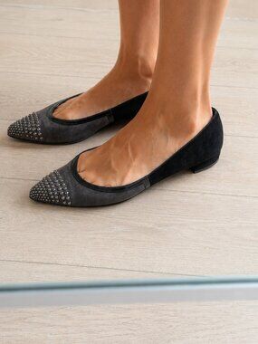 Stuart Weitzman Pointed Toe Studded Flats EU 41 / US 11-12